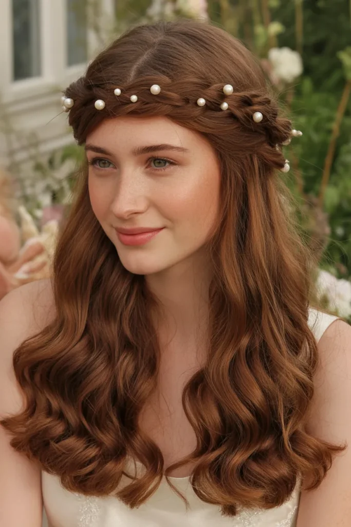 Braided Crown With Curls