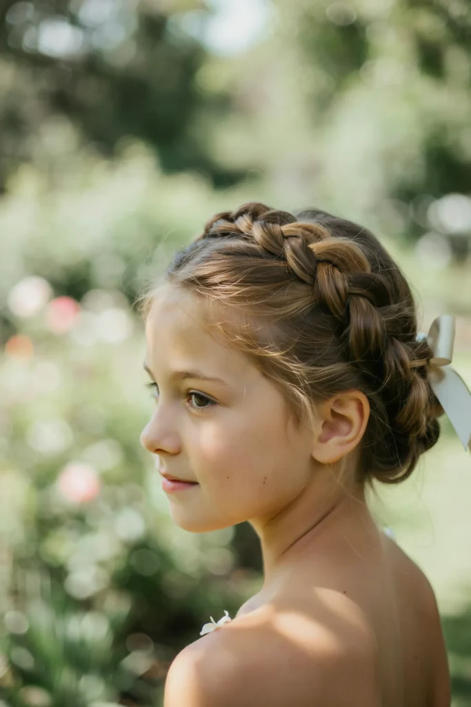  Braided Crown with Bow