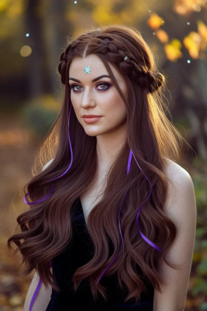 Braided Witchy Waves Halloween Hairstyle for Kids
