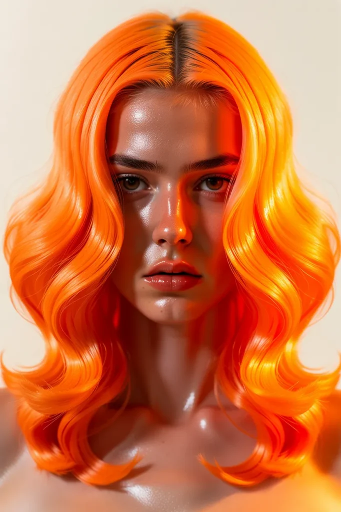 Bright Orange Clown Hairstyle