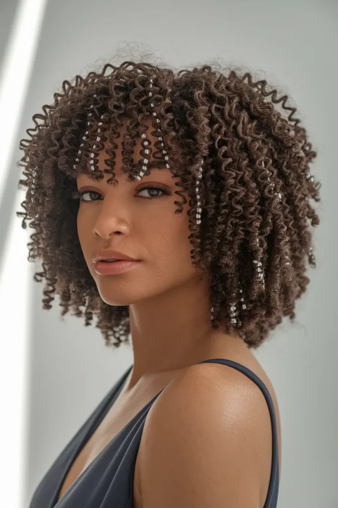 Brown Coils with Silver Accent Pieces