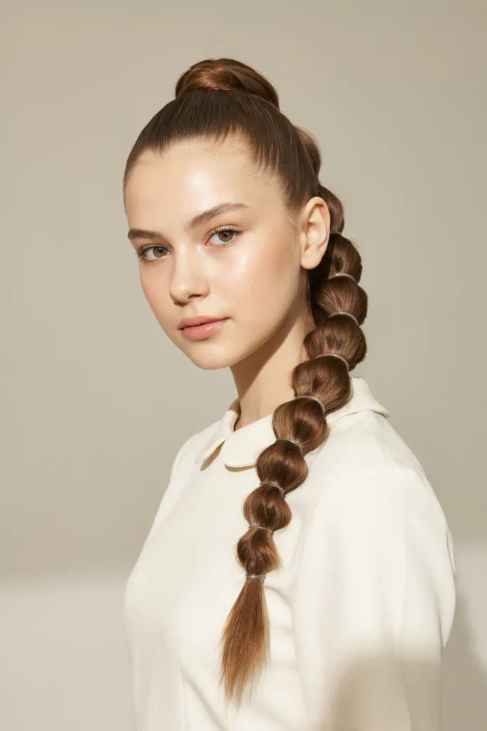 Bubble Braid Ponytail