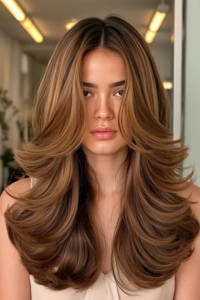 Butterfly Cut Layered Blowout