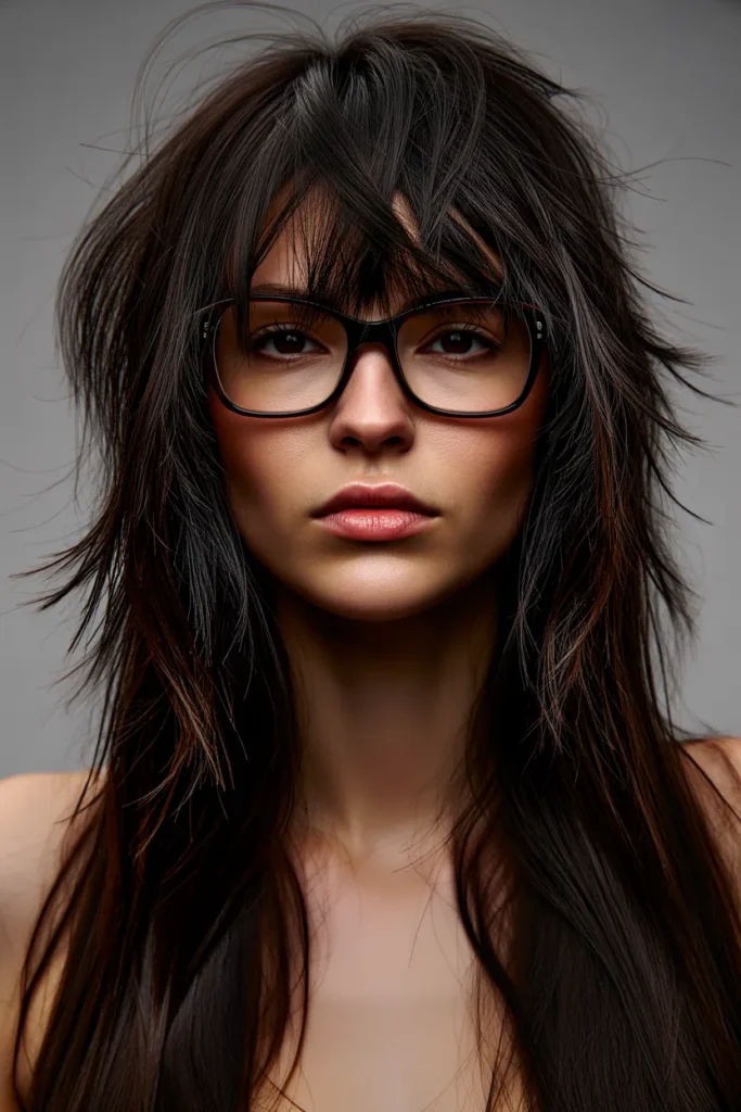 Choppy Long Bangs