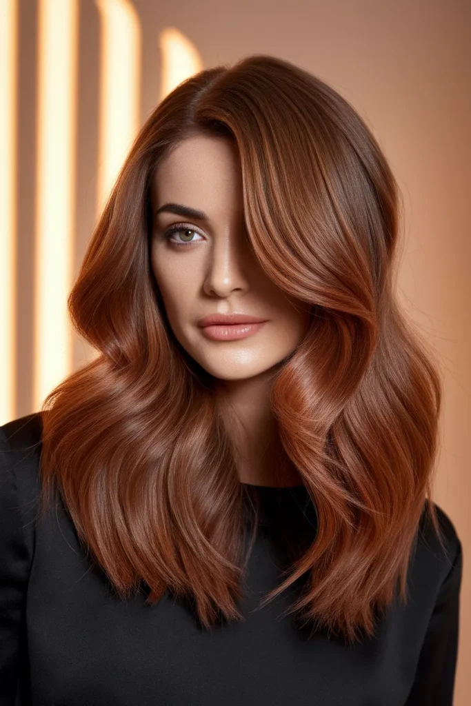 Copper Caramel Brown Hair Color