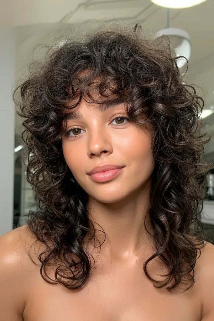 Curly Hair Blowout Volume