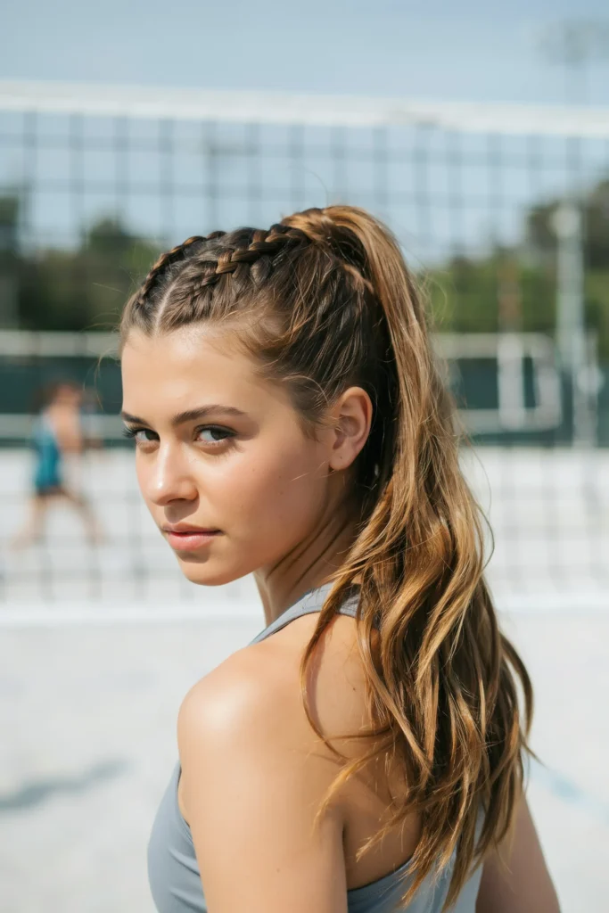  Double French Braid Ponytail