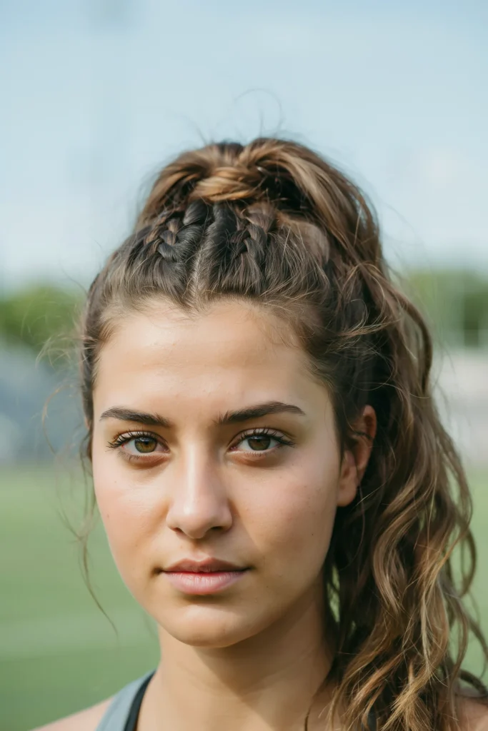Dutch Braid Volleyball Ponytail