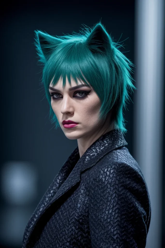 Emerald Punk Wolf Cut
