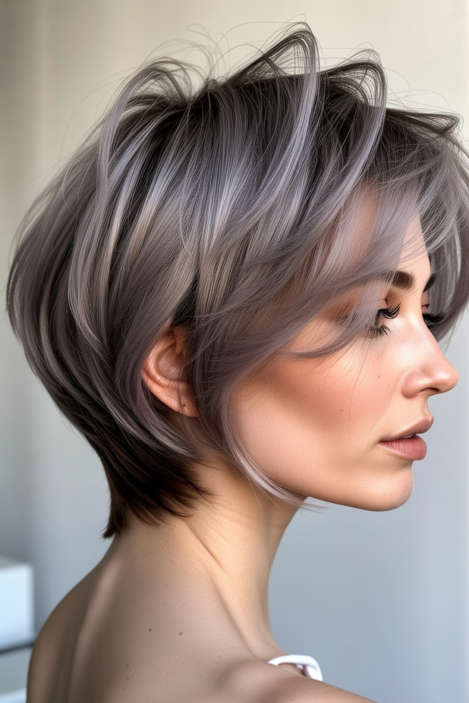 Feathered Long Pixie