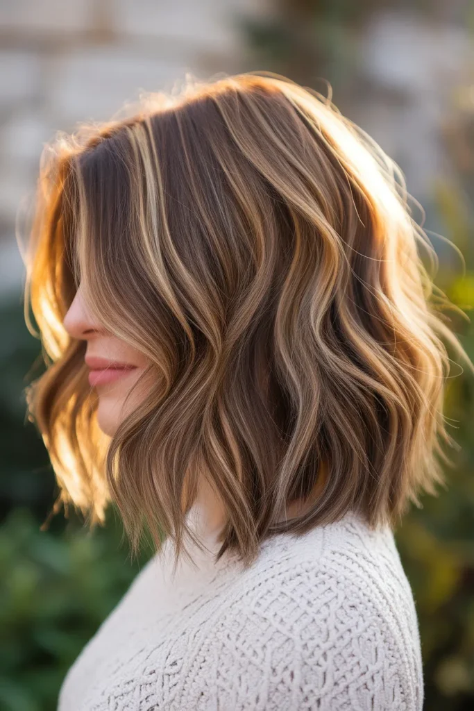 Golden Caramel Brown Highlights