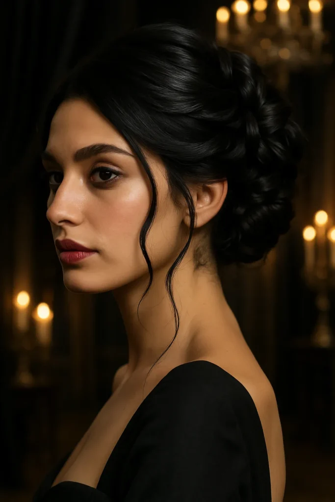 Gothic Vampire Updo Hairstyle
