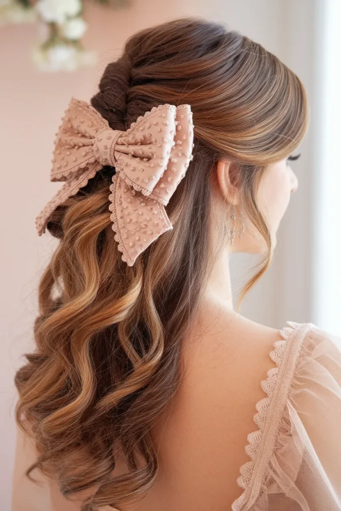 Half-Up Bow Hairstyle