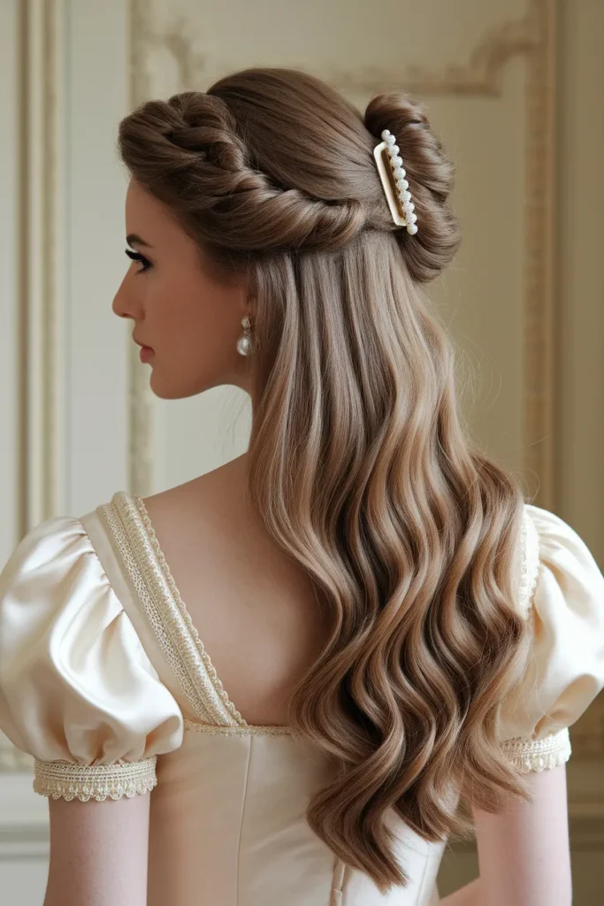  Half-Up, Half-Down Curls