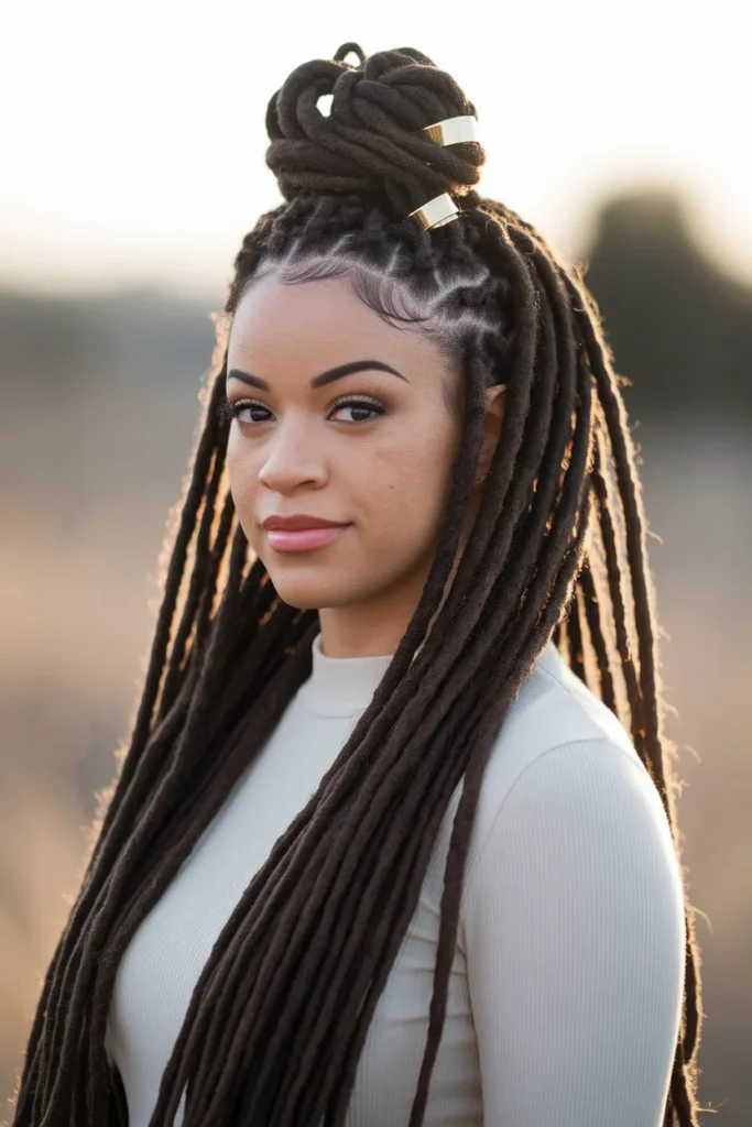 Half-Up, Half-Down Dreadlocks