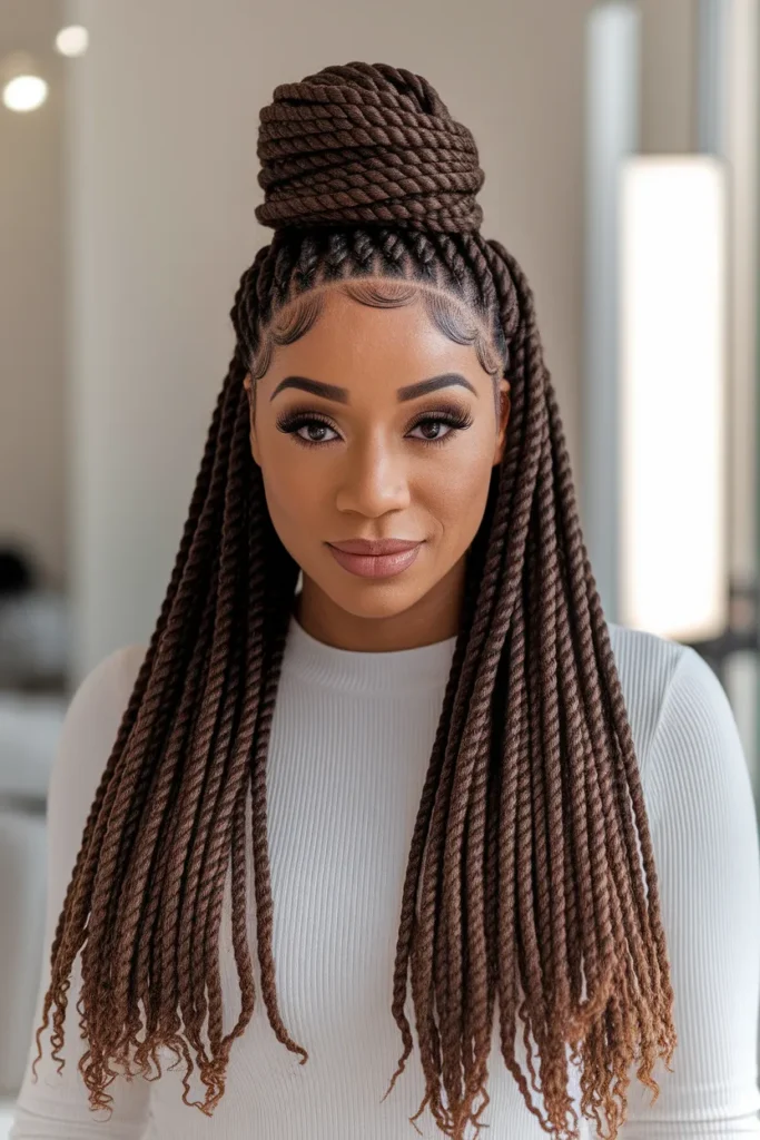 Half-Up, Half-Down Passion Twists