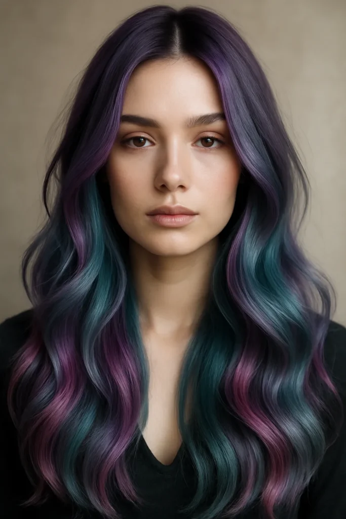 Haunted Rainbow Halloween Hairstyle