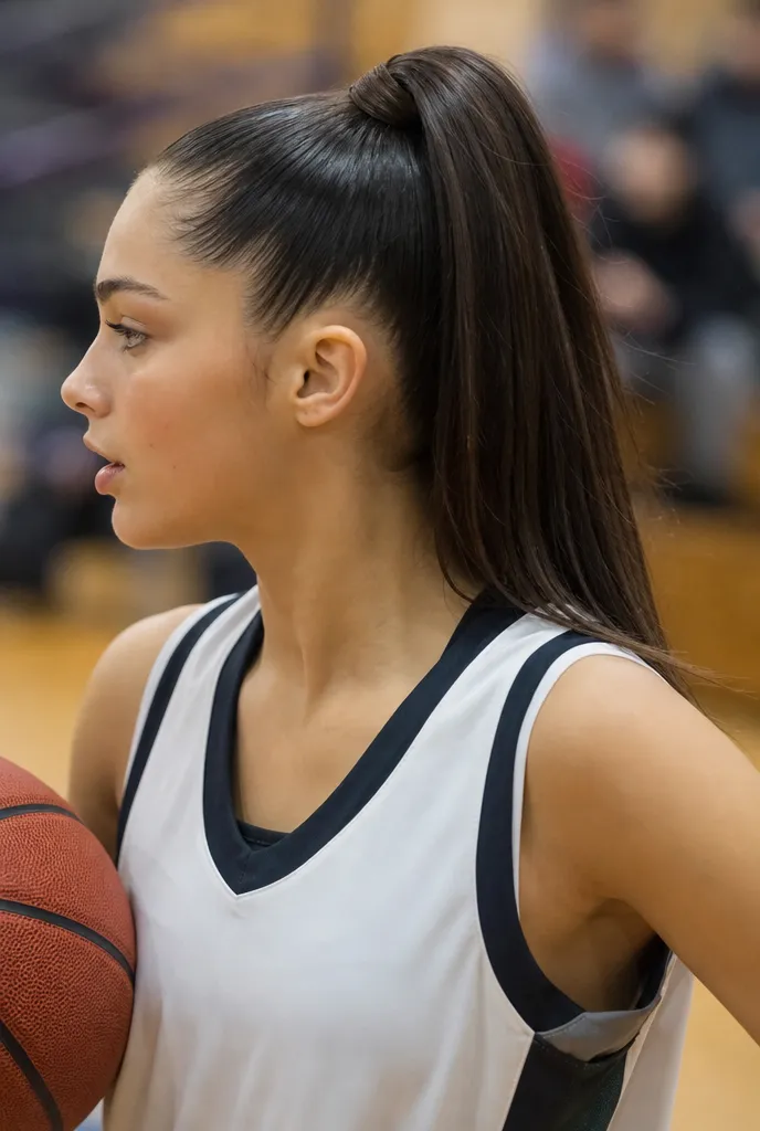 High Ponytail Basketball Hairstyle for Girls