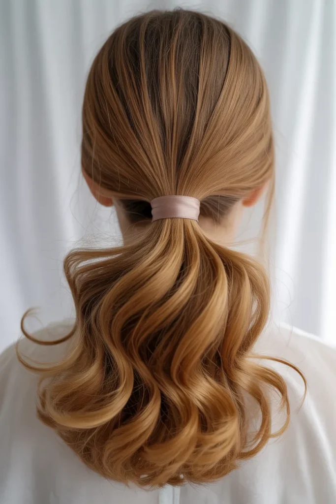 High Ponytail Soft Curls