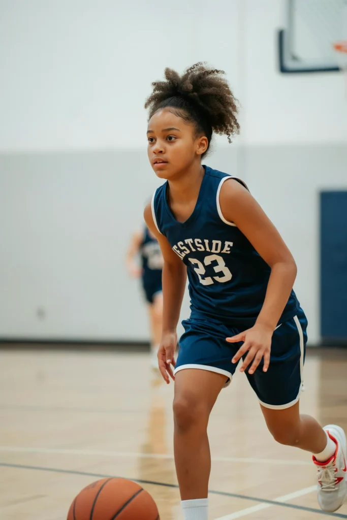 High Puff Basketball Hairstyle for Girls