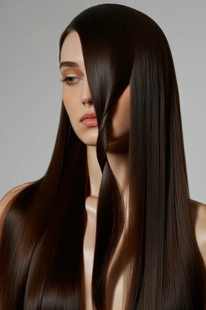 Long Hair with Deep Side Part