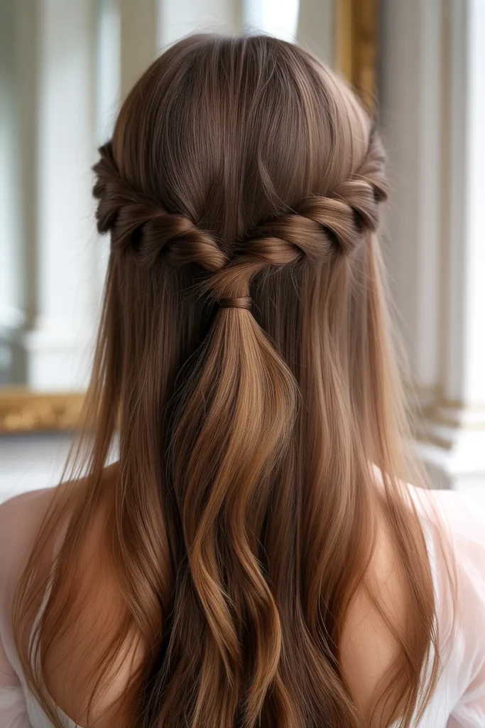 Long Hair with Twist Crown Detail