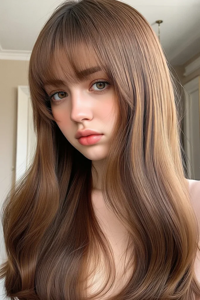 Long Hair with Wispy Bangs