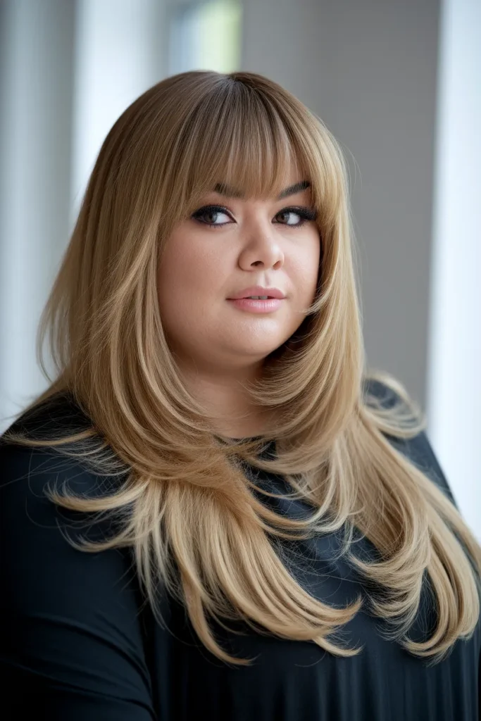 Long Layers with Feathered Bangs