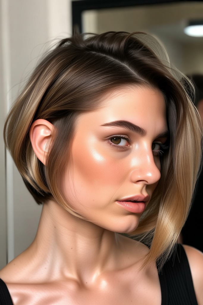 Long Pixie with Side Part