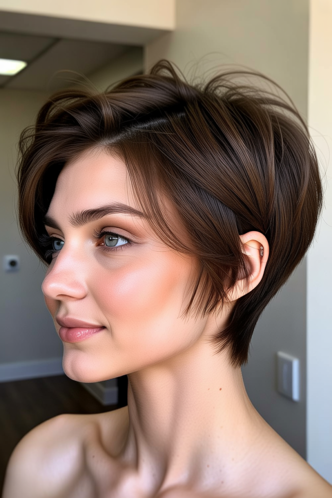 Long Pixie with Volume Crown