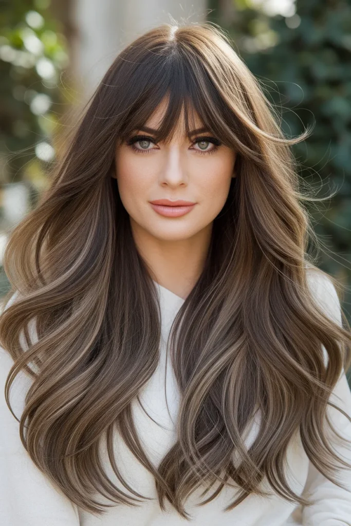 Long Waves with Face-Framing Bangs