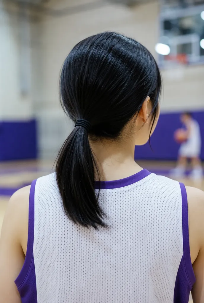 Low Ponytail Basketball Hairstyle for Girls