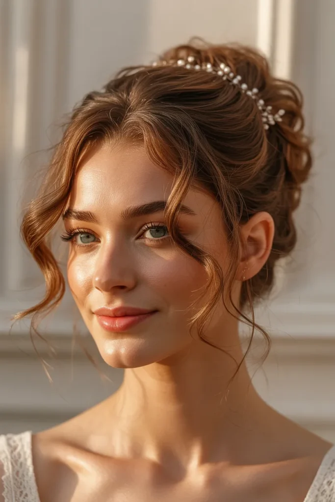 Messy Bun With Curls