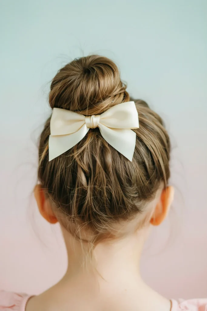 Messy Bun with Oversized Bow