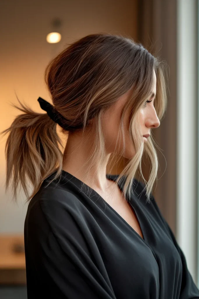 Messy Low Ponytail