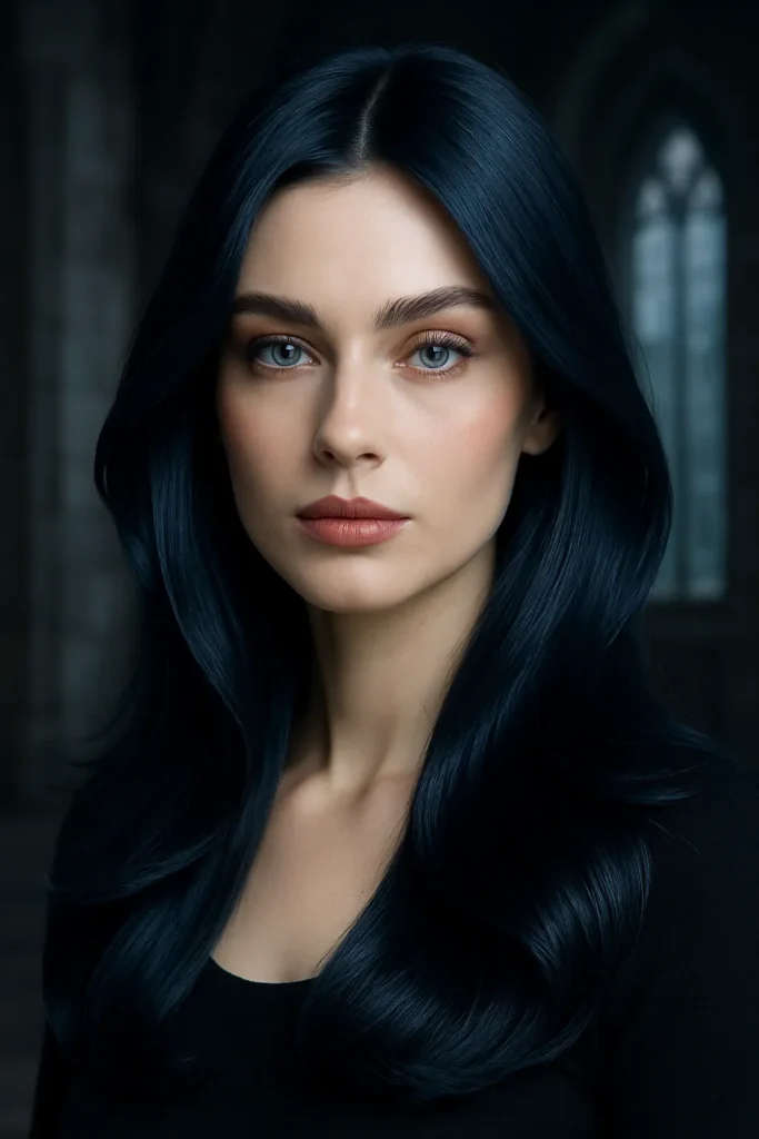 Midnight Blue Vampire Hairstyle