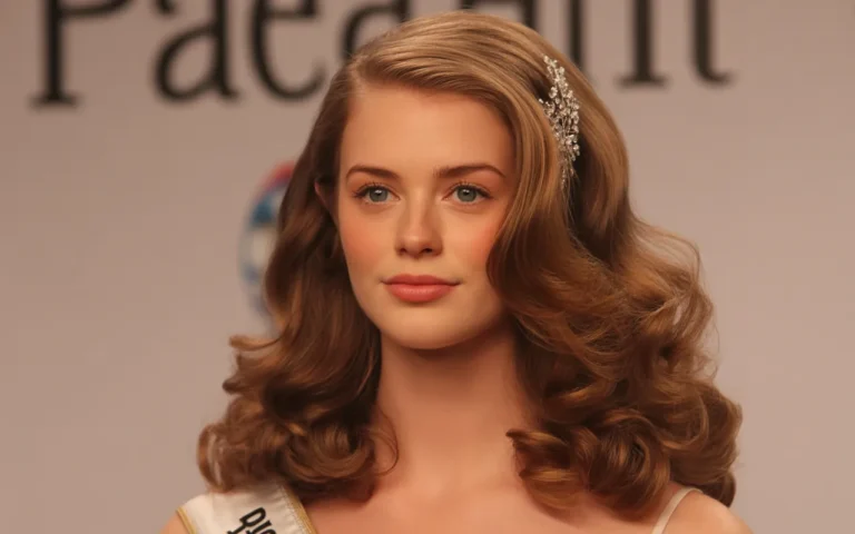 Pageant hairstyle with soft curls