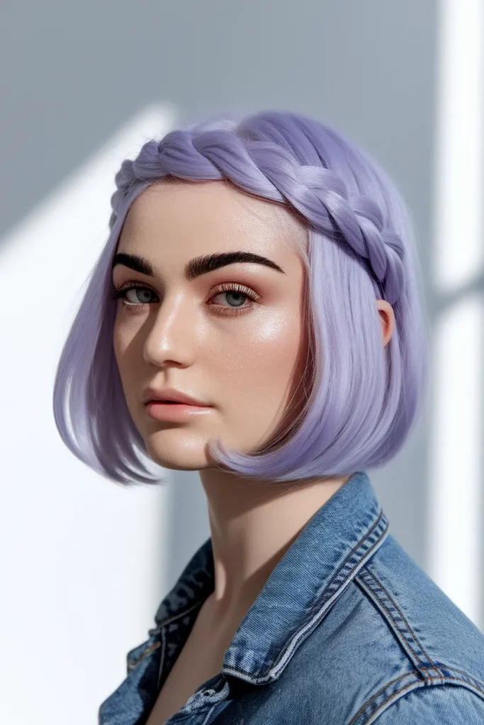 Pastel Crown Braid with Side Undercut