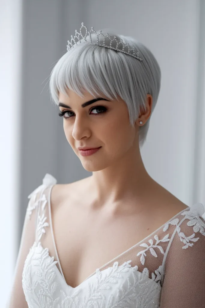 Pixie Cut with Mini Tiara