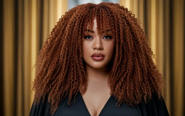 Plus size hairstyles with bangs