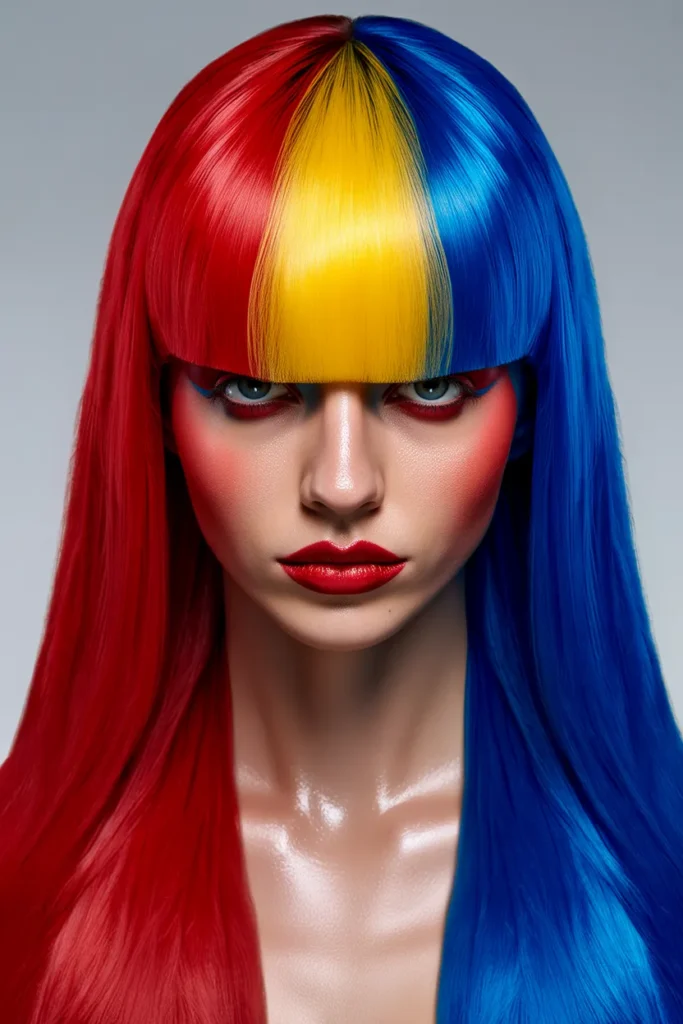 Primary Color Clown Hairstyle