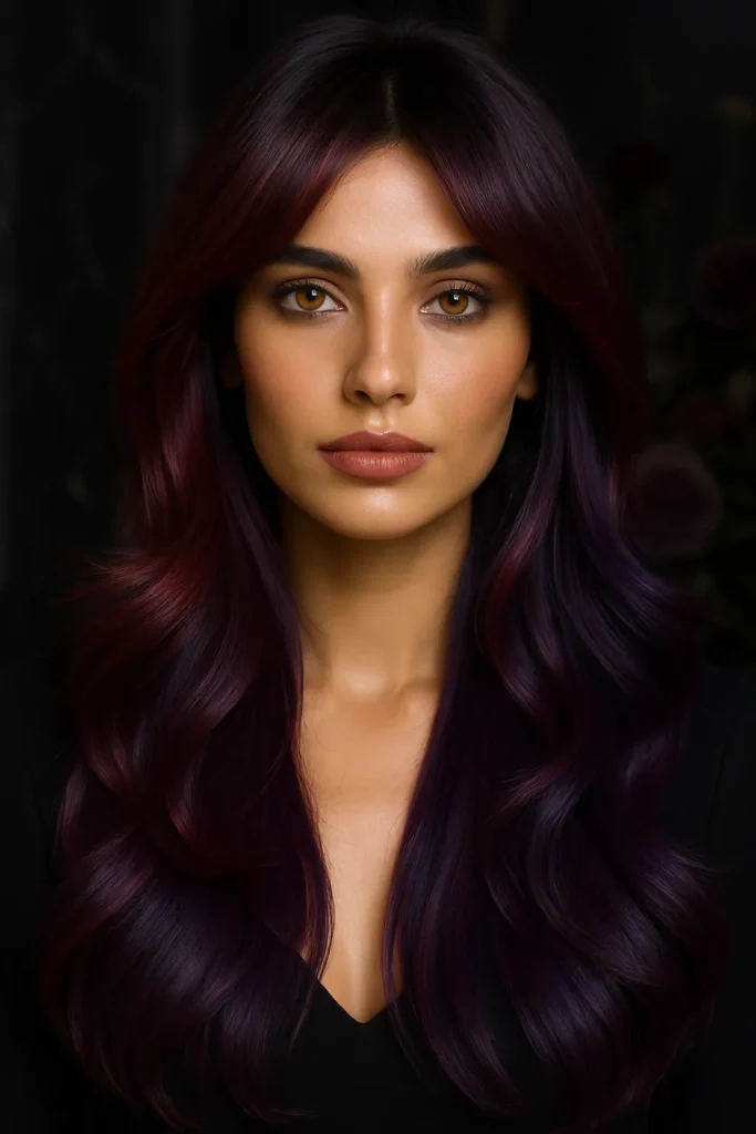 Purple and Red Vampire Blend Hairstyle