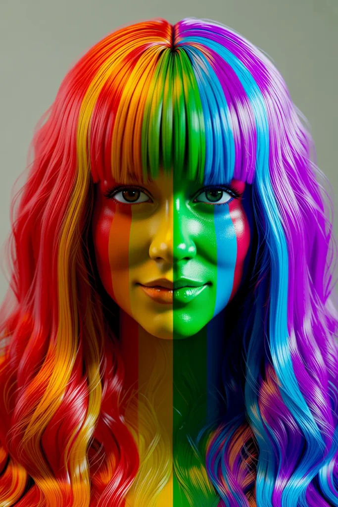 Rainbow Clown Hairstyle