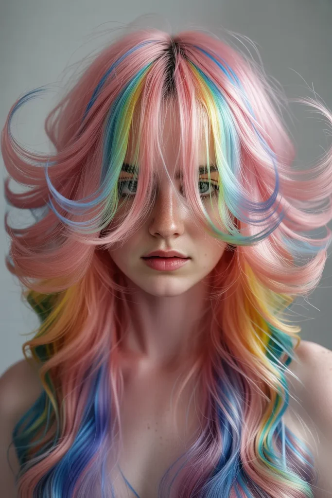 Rainbow Jellyfish Clown Hairstyle