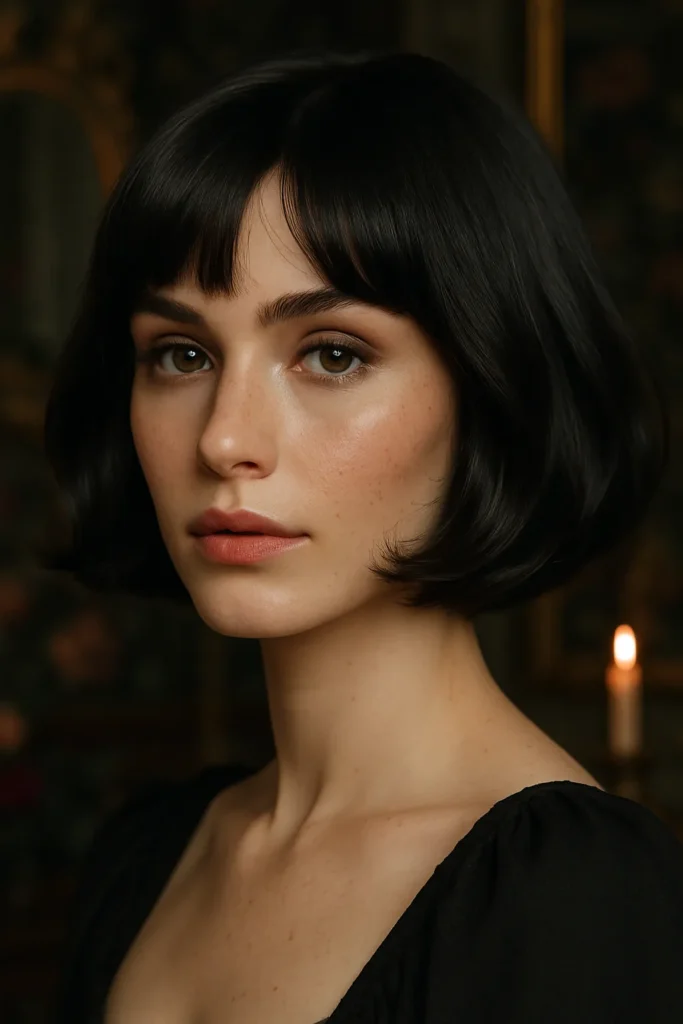 Romantic Gothic Vampire Bob Hairstyle