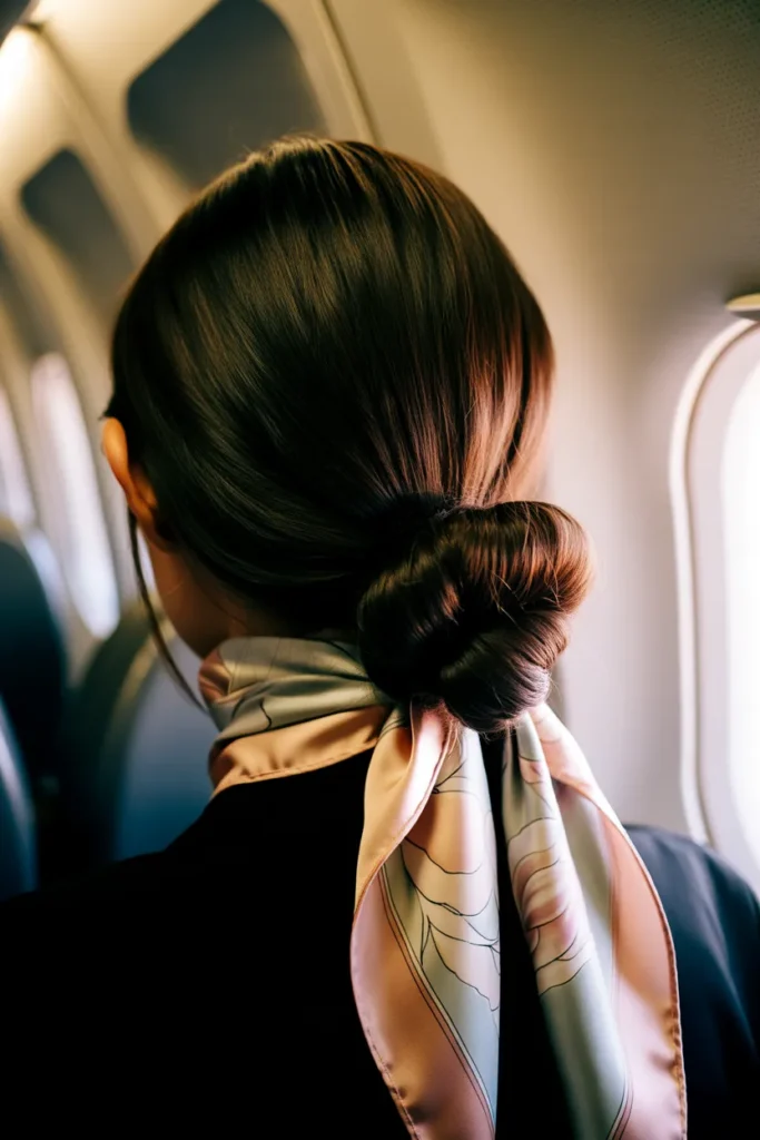 Scarf Wrapped Low Bun