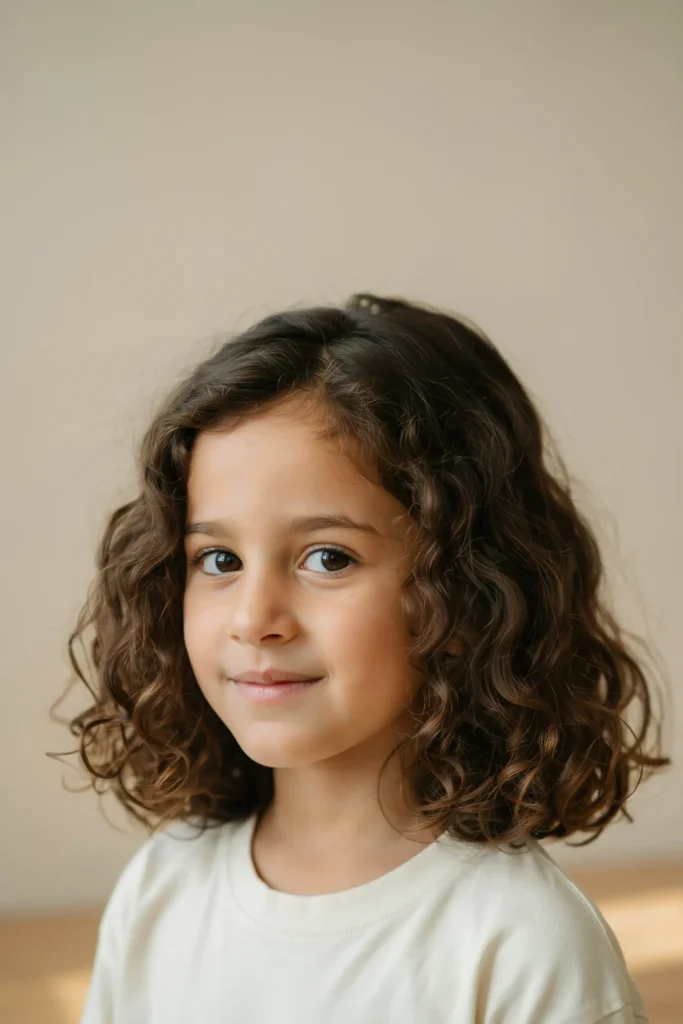 Shoulder-Length Curly Lob