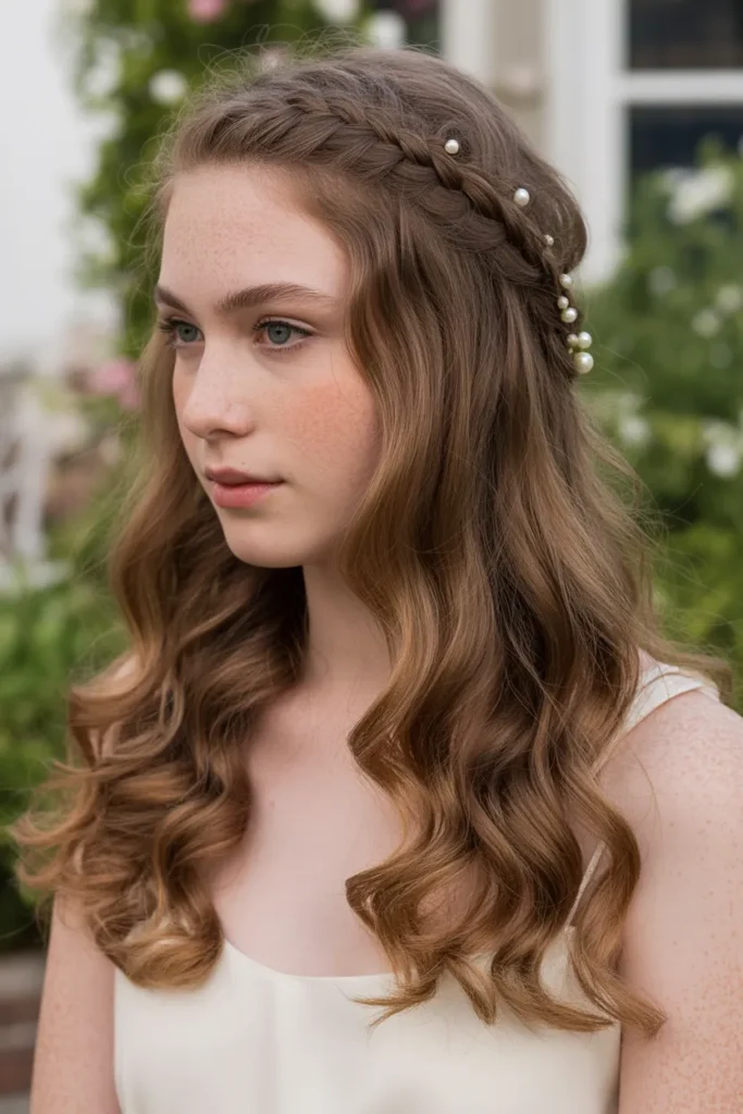 Side Braid With Curls