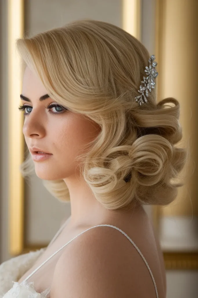 Side Swept Soft Curls