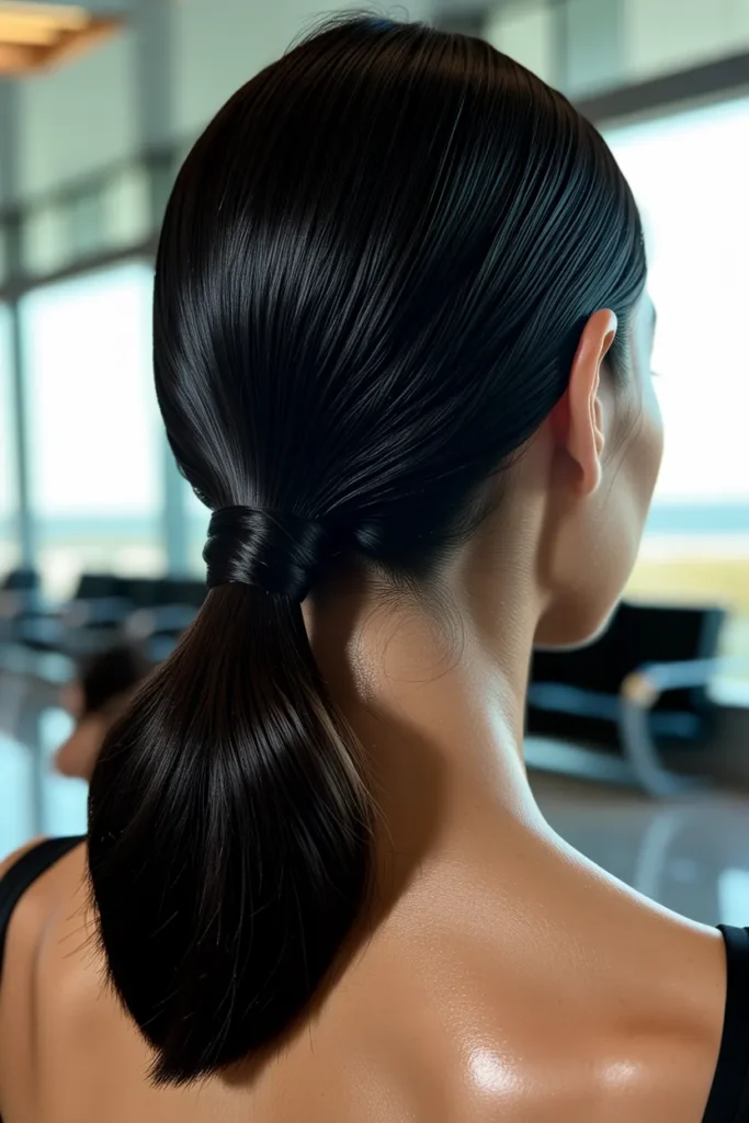 Sleek Back Low Ponytail